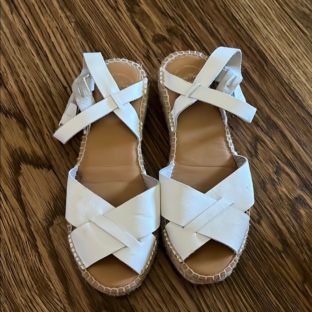 Toni Pons Women's White Leather Sandals